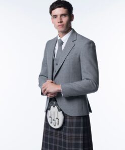Lomond Grey Tweed Kilt Jacket and Waistcoat